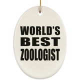 World's Best Zoologist - Oval Ornament