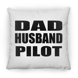 Dad Husband Pilot - Throw Pillow