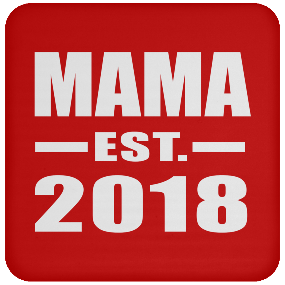 Mama Established EST. 2018 - Drink Coaster
