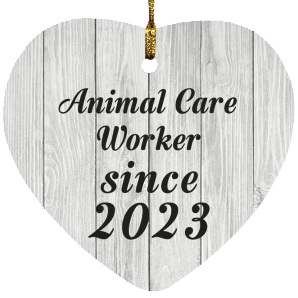 Animal Care Worker Since 2023 - Heart Ornament F
