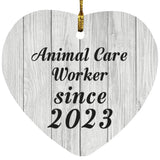 Animal Care Worker Since 2023 - Heart Ornament F