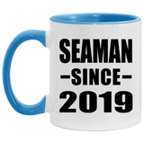 Seaman Since 2019 - 11oz Accent Mug Blue