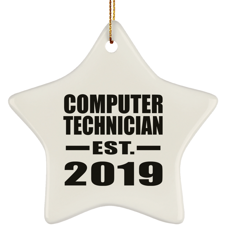 Computer Technician Established EST. 2019 - Star Ornament
