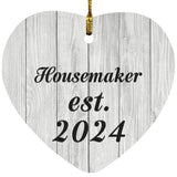 Housemaker Established Est. 2024 - Heart Ornament F