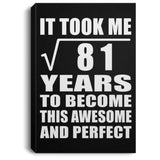 9th Birthday Took Square Root of 81 Years To Awesome - Canvas Portrait