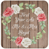 First Year As Mr & Mrs Boyd - Drink Coaster B