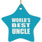 World's Best Uncle - Star Ornament