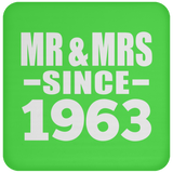 61st Anniversary Mr & Mrs Since 1963 - Drink Coaster