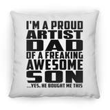 Proud Artist Dad Of Awesome Son - Throw Pillow