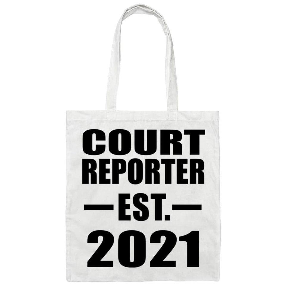 Court Reporter Established EST. 2021 - Tote Bag White
