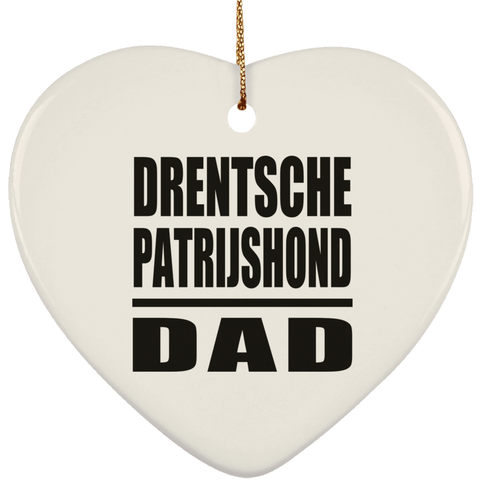 Drentsche Patrijshond Dad - Heart Ornament