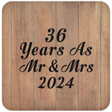 36 Years As Mr & Mrs 2024 - Drink Coaster C