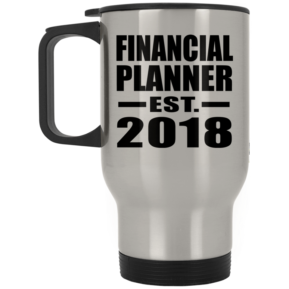 Financial Planner Established EST. 2018 - Silver Travel Mug