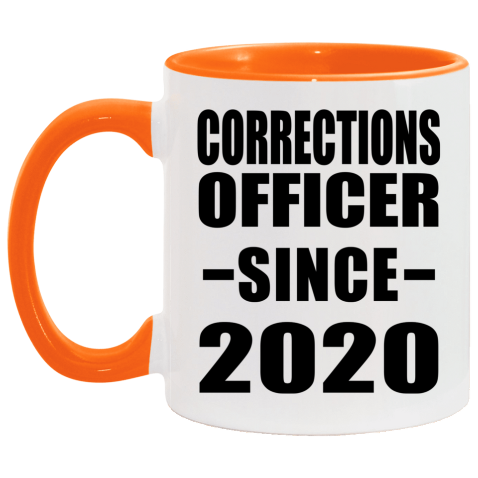 Corrections Officer Since 2020 - 11oz Accent Mug Orange