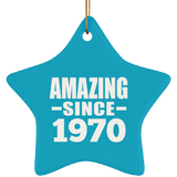 54th Birthday Amazing Since 1970 - Star Ornament