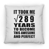 17th Birthday Took Square Root of 289 Years To Awesome - Throw Pillow