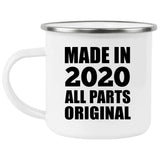 4th Birthday Made in 2020 All Parts Original - 12oz Camping Mug