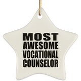 Most Awesome Vocational Counselor - Star Ornament