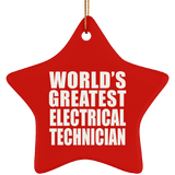 World's Greatest Electrical Technician - Star Ornament