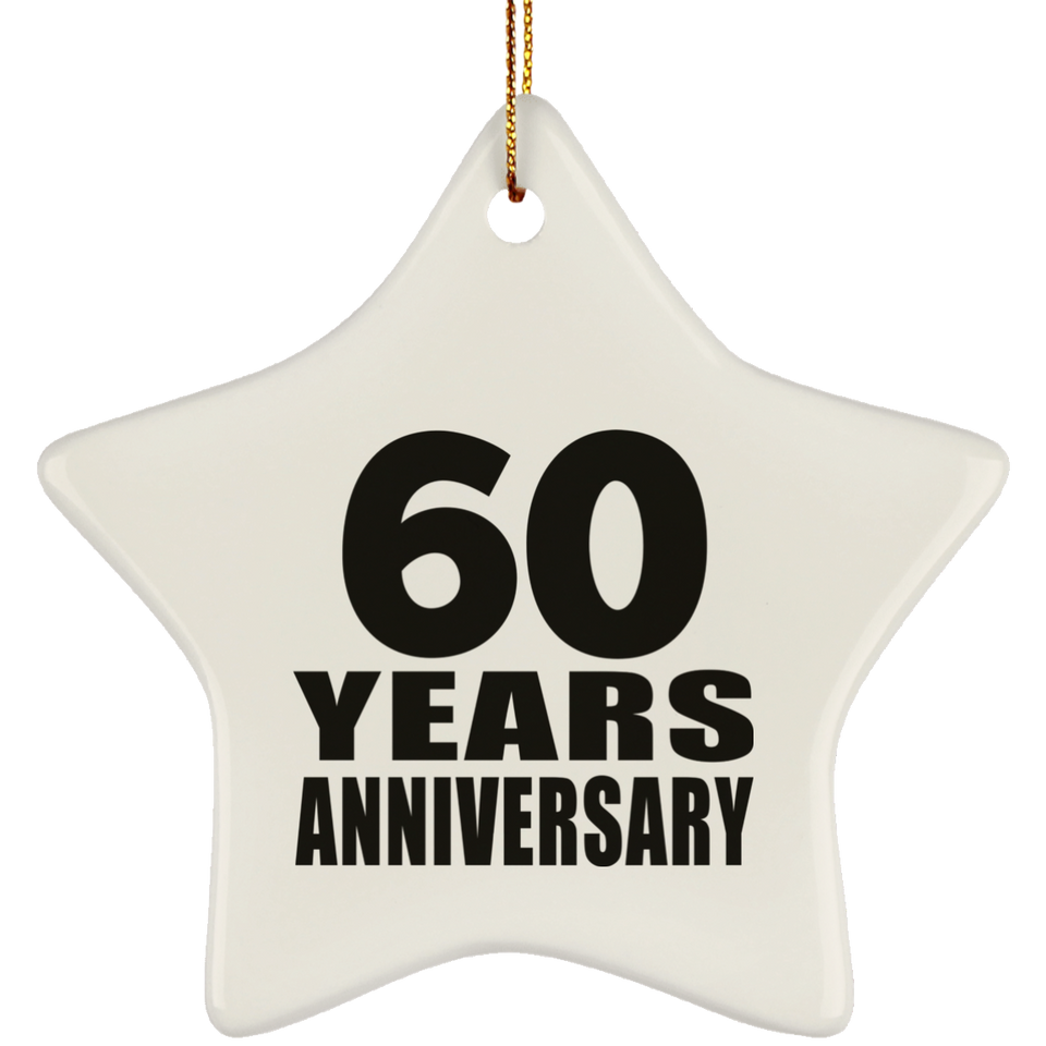 60th Anniversary 60 Years - Star Ornament
