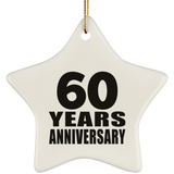 60th Anniversary 60 Years - Star Ornament
