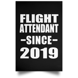 Flight Attendant Since 2019 - Poster Portrait