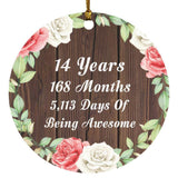14th Birthday 14 Years 168 Months 5,113 Days Of Awesome - Circle Ornament A