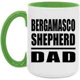 Bergamasco Shepherd Dad - 15oz Accent Mug Green