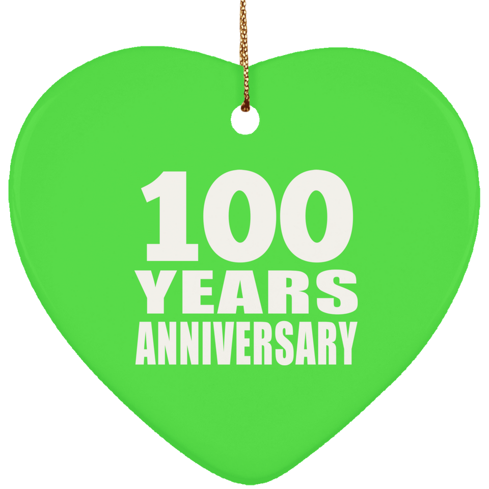100th Anniversary 100 Years - Heart Ornament