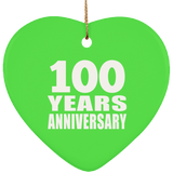 100th Anniversary 100 Years - Heart Ornament