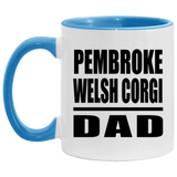 Pembroke Welsh Corgi Dad - 11oz Accent Mug Blue