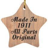 113th Birthday Made In 1911 All Parts Original - Star Ornament C