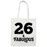 26th Birthday 26 & Fabulous - Tote Bag White