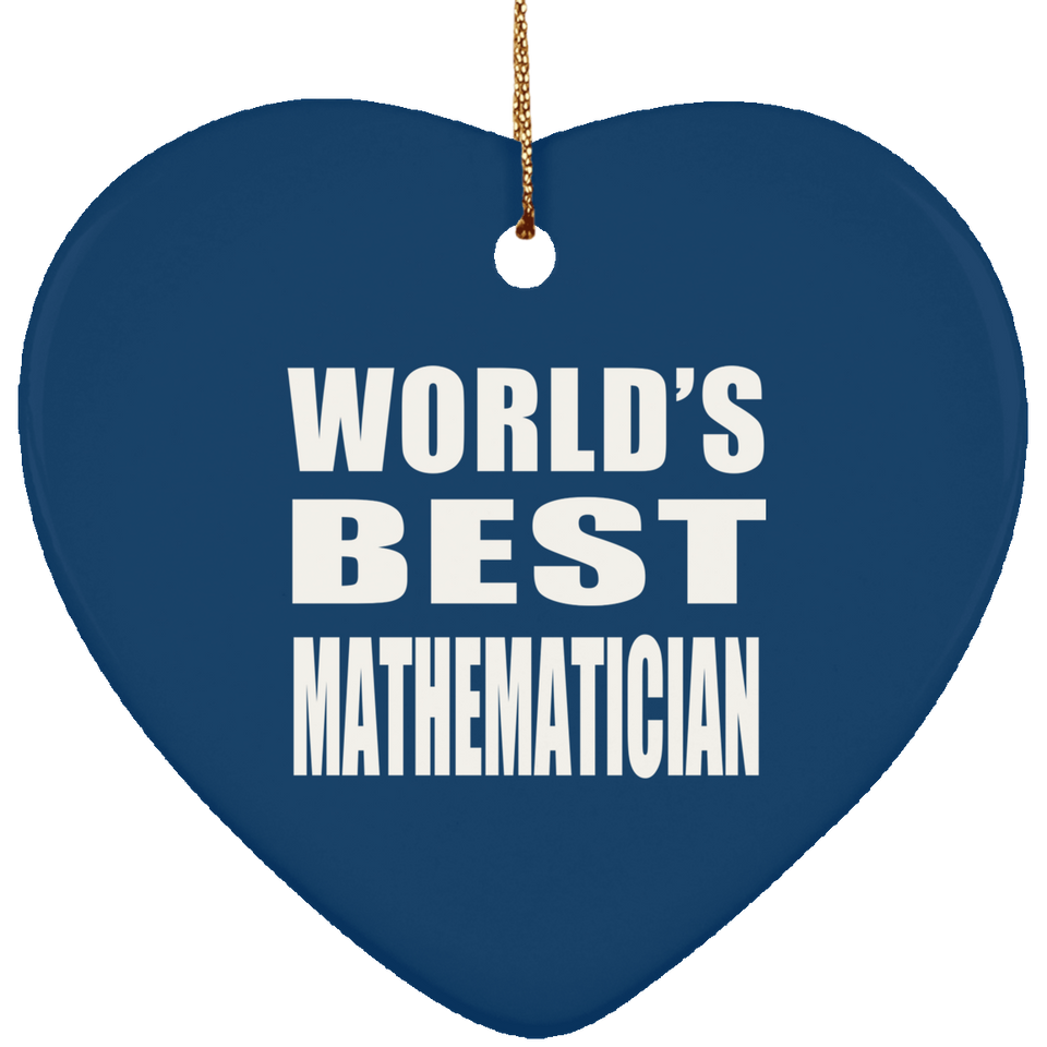 World's Best Mathematician - Heart Ornament