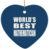 World's Best Mathematician - Heart Ornament
