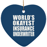 World's Okayest Insurance Underwriter - Heart Ornament