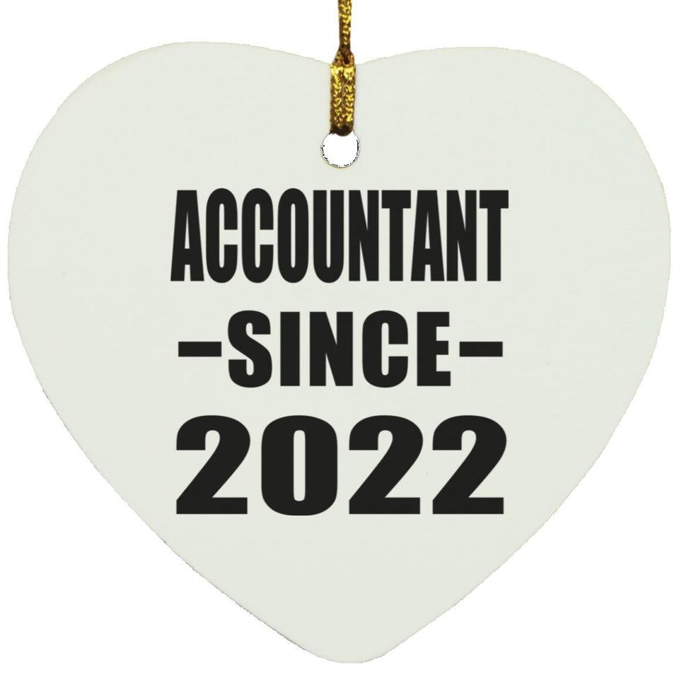 Accountant Since 2022 - Heart Ornament