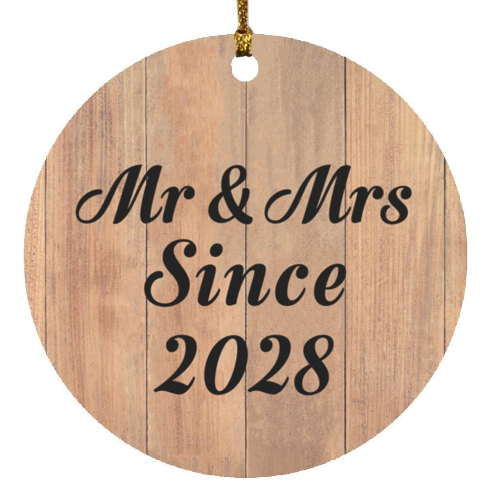 Anniversary Mr & Mrs Since 2028 - Circle Ornament C
