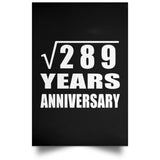17th Anniversary Square Root of 289 Years Anniversary - Poster Portrait
