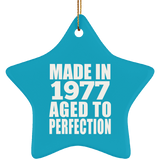 47th Birthday Made In 1977 Aged to Perfection - Star Ornament
