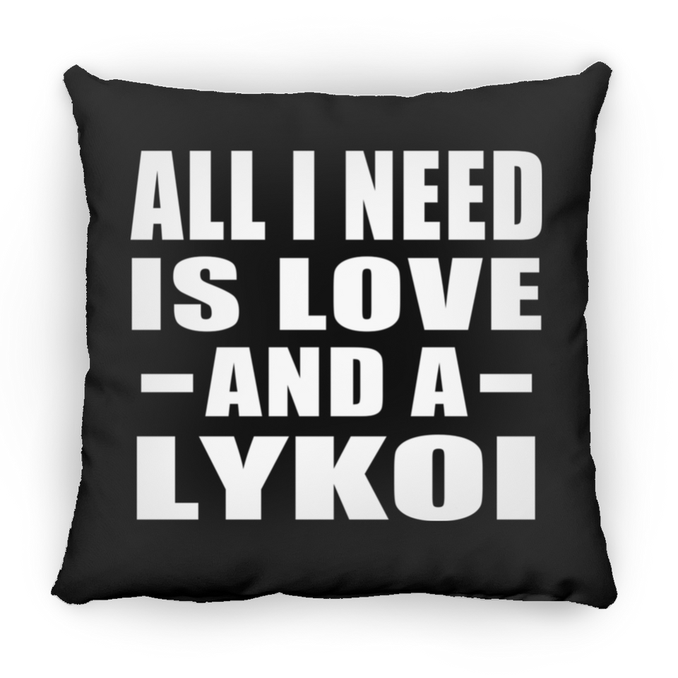 All I Need Is Love And A Lykoi - Throw Pillow Black