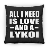 All I Need Is Love And A Lykoi - Throw Pillow Black