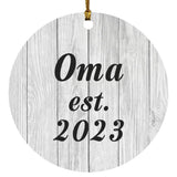 Oma Established Est. 2023 - Circle Ornament F