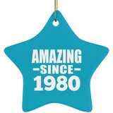 44th Birthday Amazing Since 1980 - Star Ornament