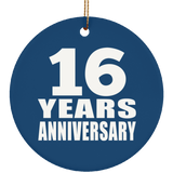 16th Anniversary 16 Years Anniversary - Circle Ornament