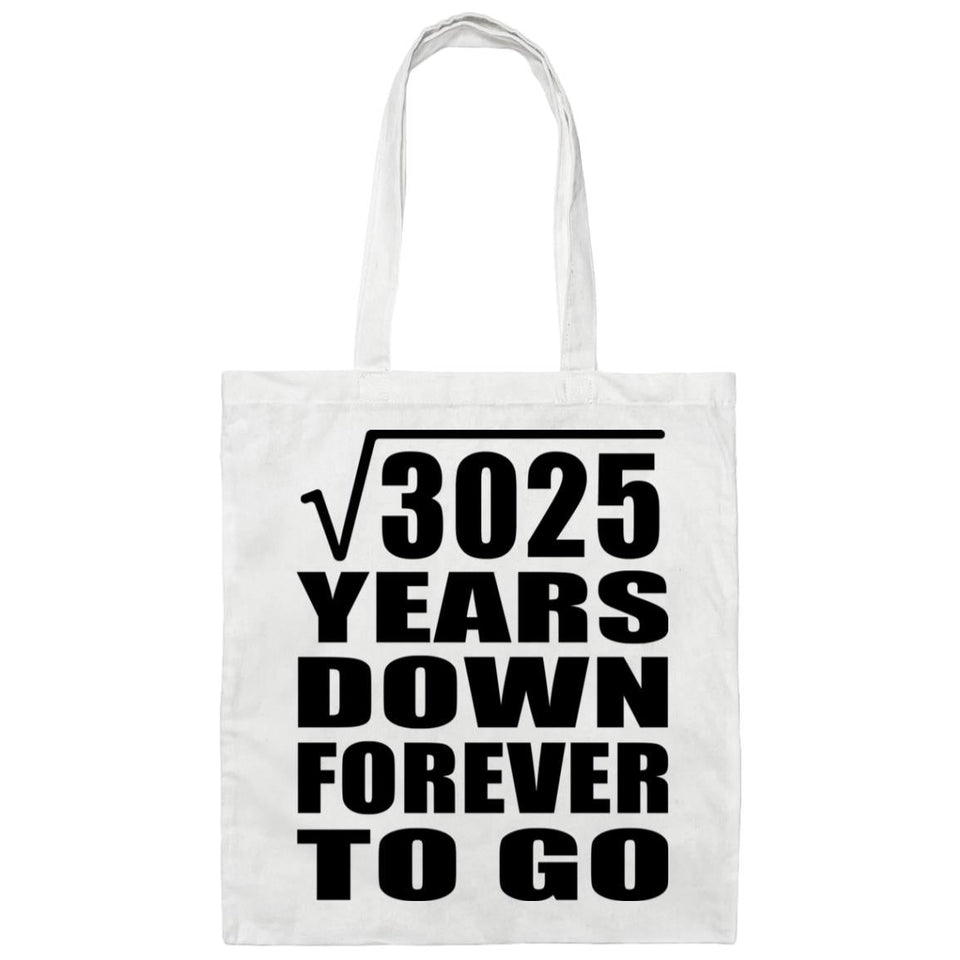 55th Anniversary Square Root of 3025 Years Down Forever To Go - Tote Bag White