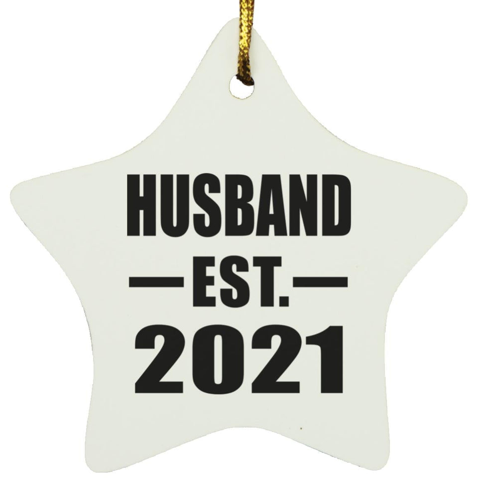 Husband Established EST. 2021 - Star Ornament