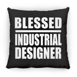 Blessed Industrial Designer - Throw Pillow Black
