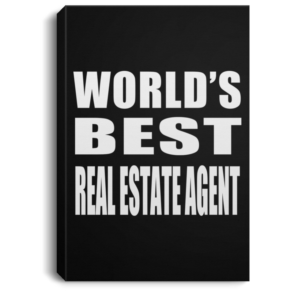 World's Best Real Estate Agent - Canvas Portrait