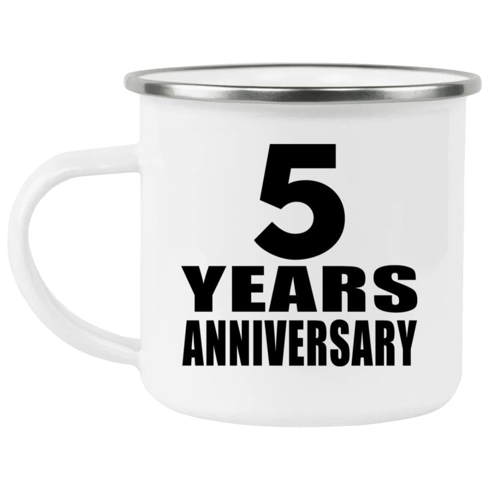 5th Anniversary 5 Years - 12oz Camping Mug